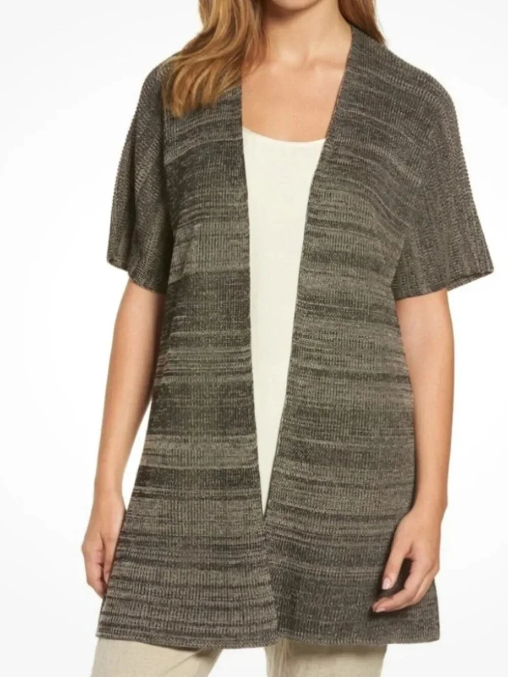 Eileen Fisher Sleek Tencel Knit Kimono Cardigan S